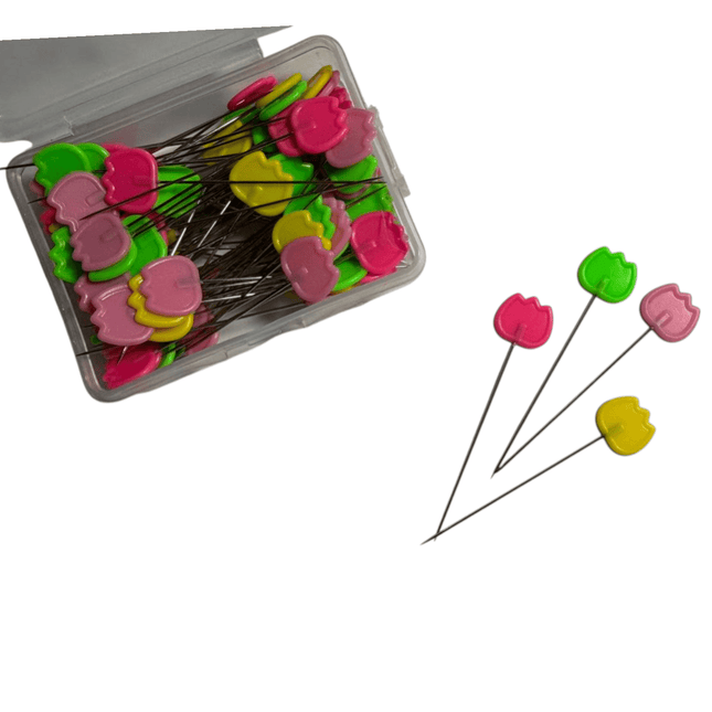 100Pcs Tulip Head Pins Set - Kahanne Fabrics