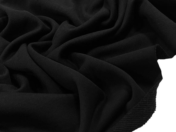 Cotton 3 - End French Terry black color - Buy online at KAHANNE Fabrics