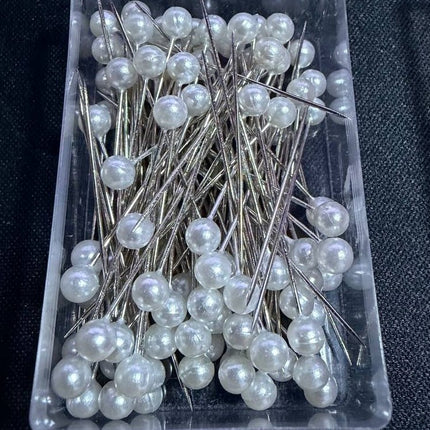 100 - Pack Pearl Head Sewing Pins - KAHANNE fabrics