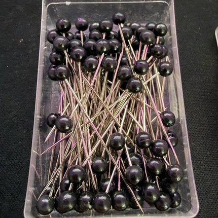 100 - Pack Pearl Head Sewing Pins - KAHANNE fabrics 