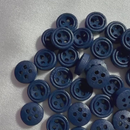 Mini Colored Wooden Buttons 4-Hole