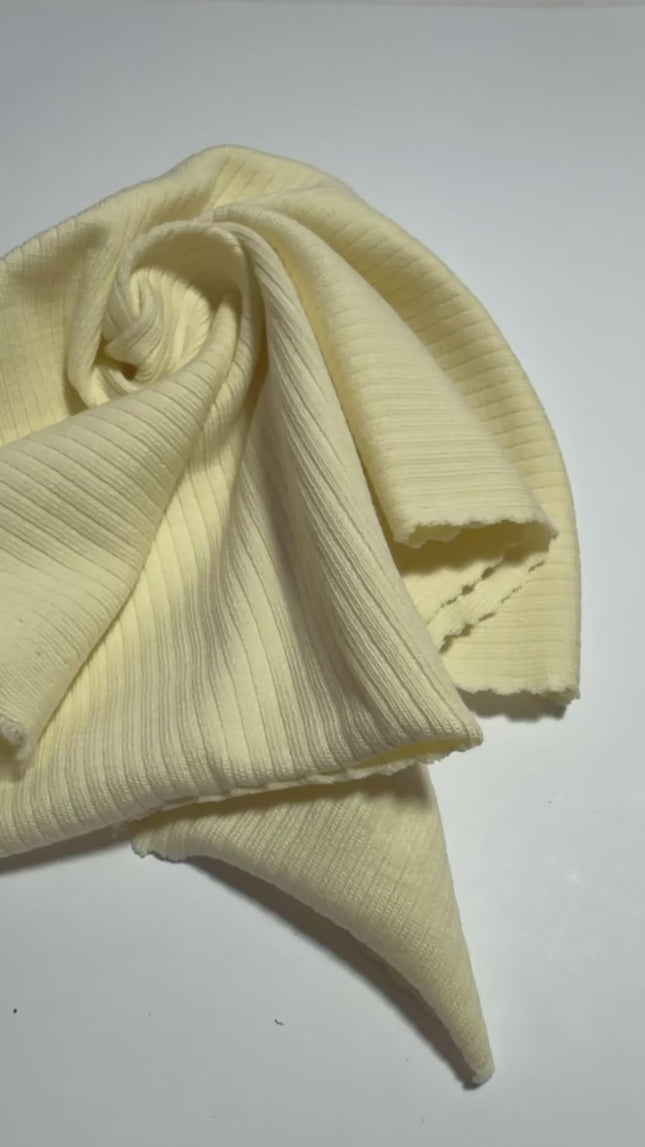 Cotton Rib Knit Fabric with Spandex