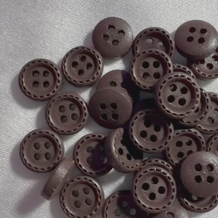 Wooden Buttons 4 - Hole 16L / 10mm - Kahanne fabrics
