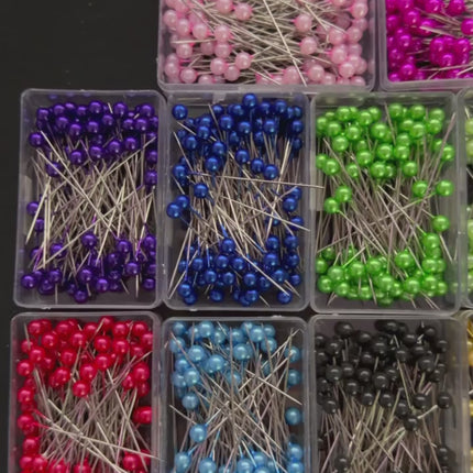 100 - Pack Pearl Head Sewing Pins - KAHANNE fabrics