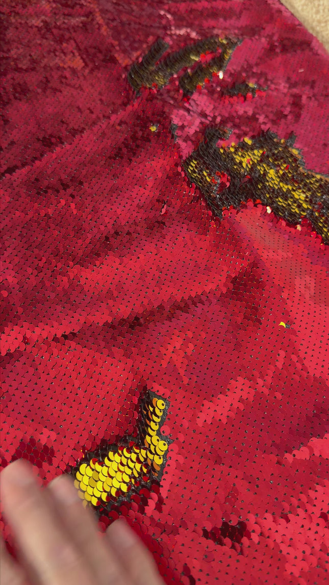 Reversible Sequin Fabric, Fish Scale Mermaid