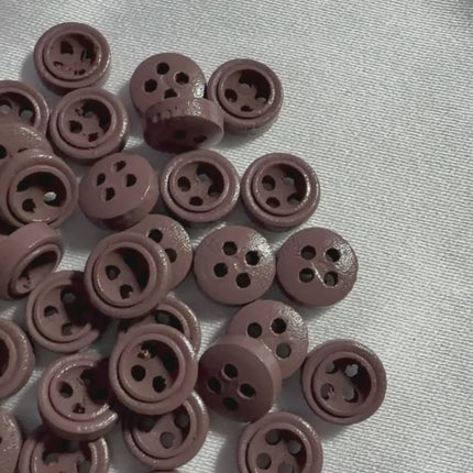 Mini Colored Wooden Buttons 4-Hole