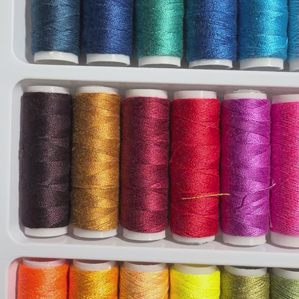 40/2 Polyester Embroidery Thread Set - 39 Colors 120 Yards Each - Sewing Machine Thread