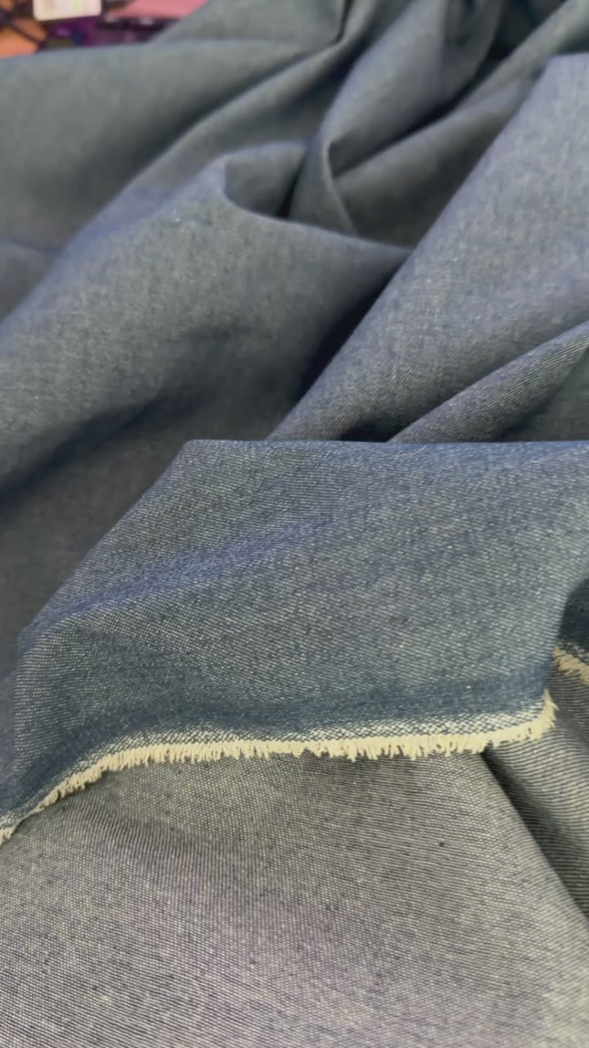 6oz Cotton Denim Fabric - Blue Jasper