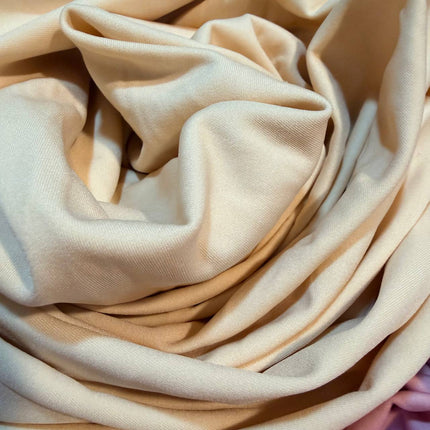 Beige Matte Nylon Spandex Fabric – 4-Way Stretch - Kahanne Fabrics