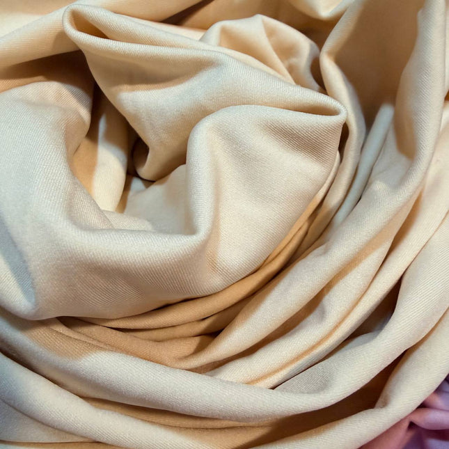Beige Matte Nylon Spandex Fabric – 4-Way Stretch - Kahanne Fabrics