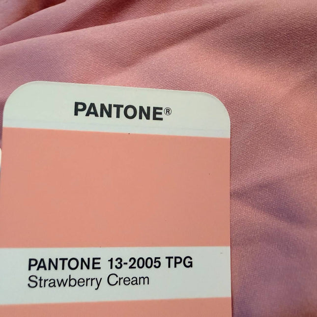 Pink Strawberry Cream Nylon Spandex Fabric – 4-Way Stretch - Kahanne Fabrics