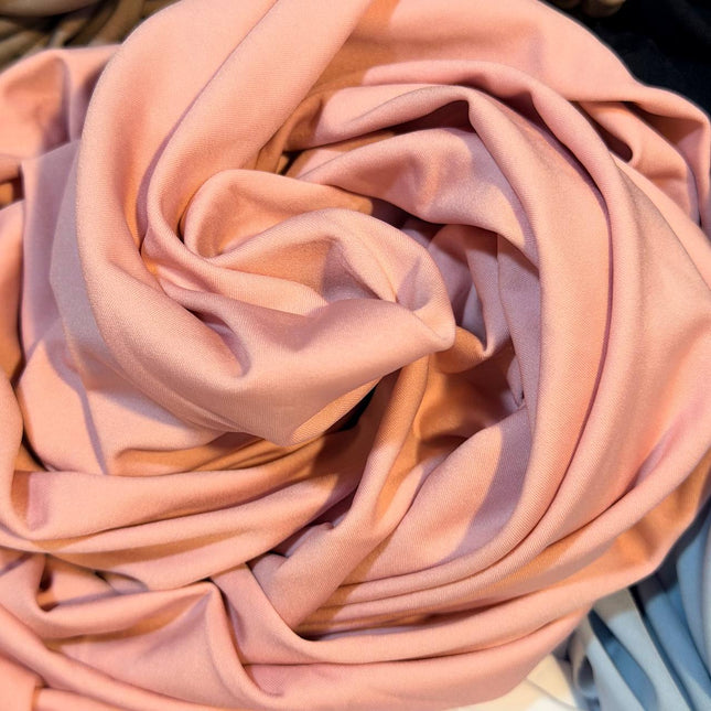 Pink Strawberry Cream Nylon Spandex Fabric – 4-Way Stretch - Kahanne Fabrics