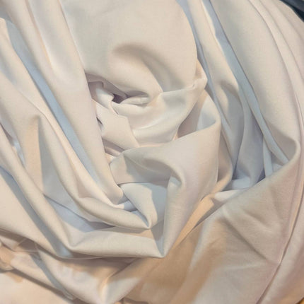 White Matte Nylon Spandex Fabric – 4-Way Stretch - Kahanne Fabrics